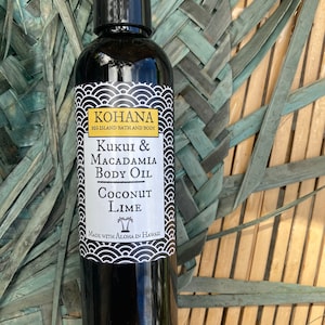 Coconut Lime-Macadamia Kukui Nut Body Oil-MADE IN HAWAII