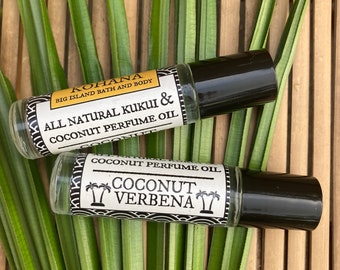 Coco Verbena-All Natural Kukui & Coconut Perfume Oil-MADE IN HAWAII