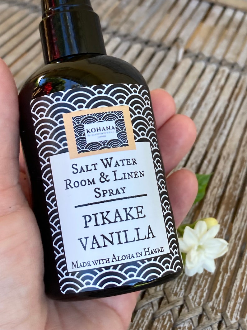 Pikake Vanilla Salt Water Room & Linen Spray MADE IN HAWAII image 4