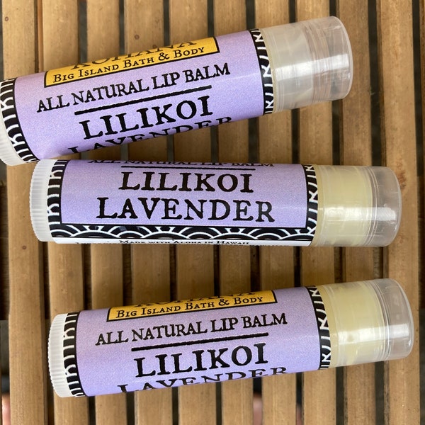 Lavande Liliko'i Lip Balm Organic Beeswax-Made in Hawaii-LIVRAISON GRATUITE