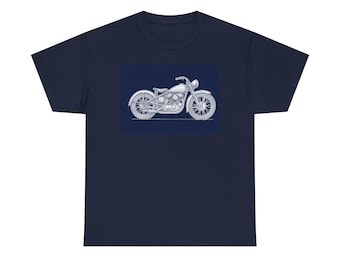 Motorcycle Graphic Tee: Unisex Heavy Cotton Biker Shirt