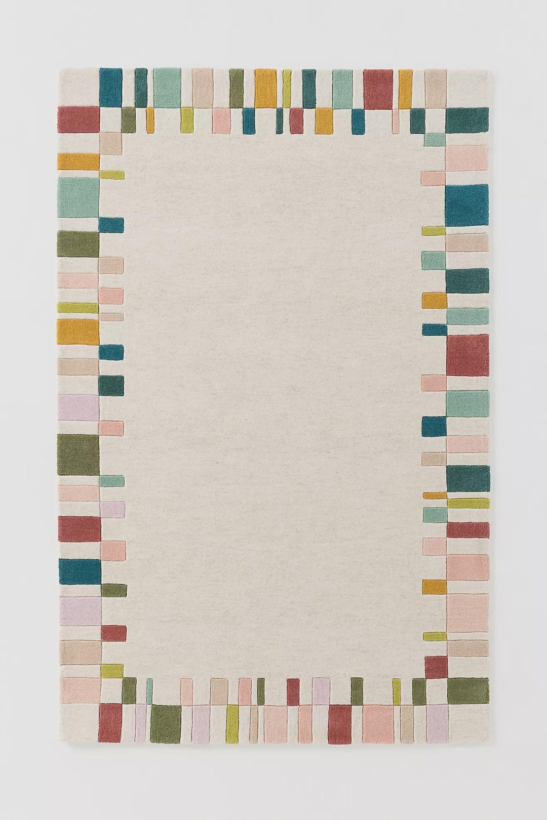 Hand Tufted Wool Geometric Border Rug | Large Area Rugs Carpets for ...