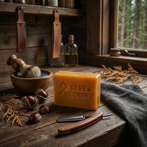 Cold-process honey soap, made in France