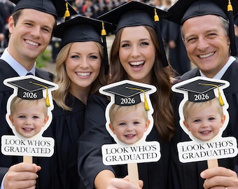 Personalized Graduation Fan, Custom Vintage Childhood Photo Graduation Fan,  Class Of 2026 Senior Bestie Prop, Funny High School Grad Gift