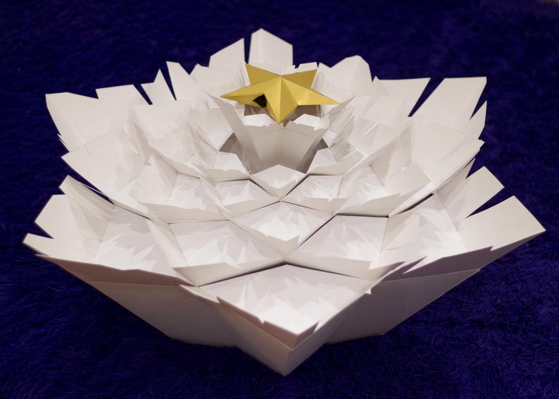 Papercraft 3D CHRISTMAS PINE TREE New Year Party Decor Pepakura Low ...