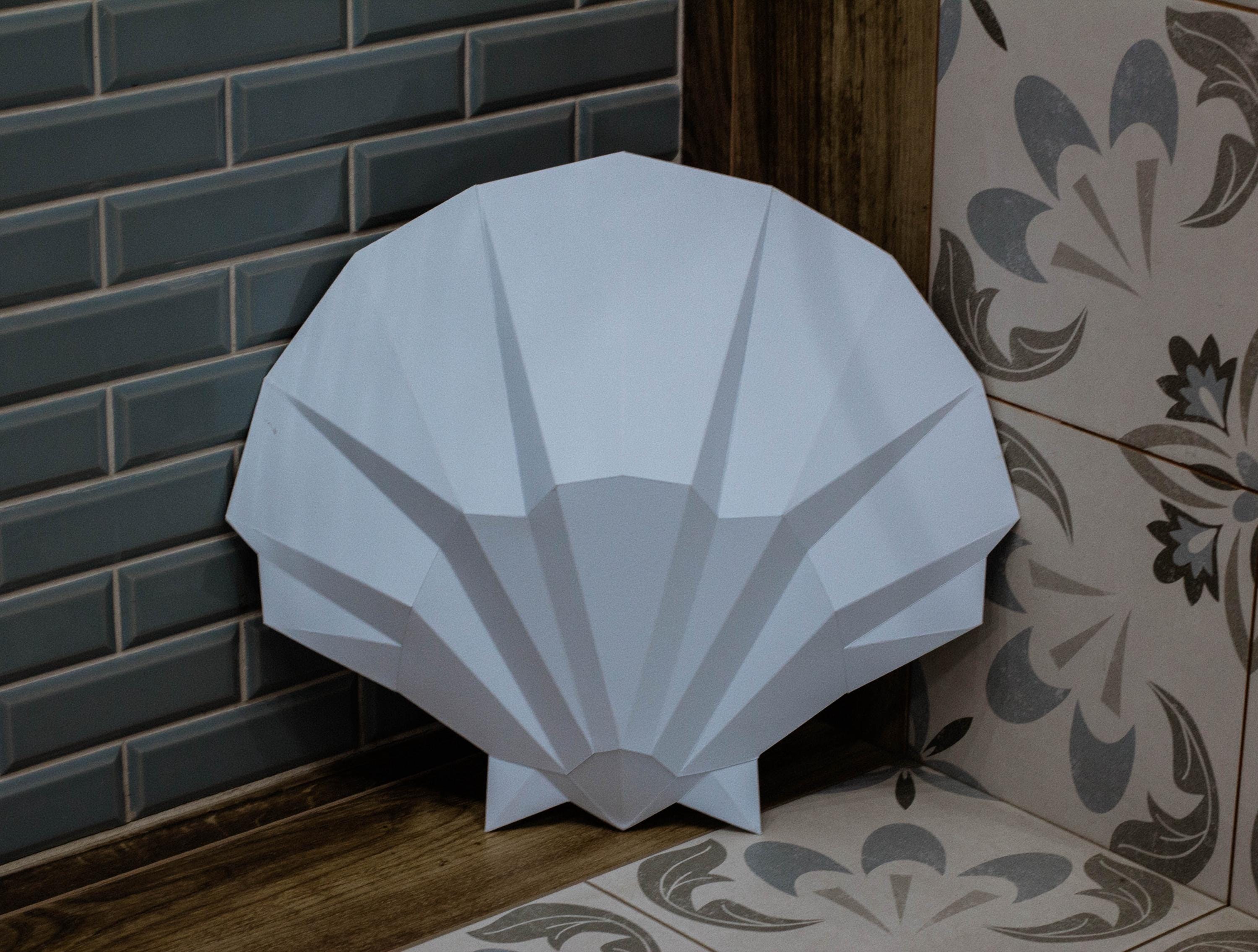 Papercraft 3d SHELL #1 Pepakura Sea Creatures Paperfreak Low Poly ...