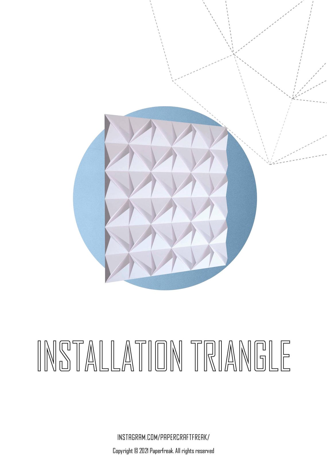 Papercraft 3D INSTALLATION TRIANGLES 2 Version Templates Pepakura Low ...
