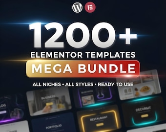1200+ WordPress Elementor Templates Bundle | Website Design Kit for Business, Portfolio, Blog & Ecommerce