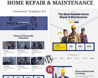 Home Repair & Maintenance Elementor Template Kit | Service Website WordPress Design
