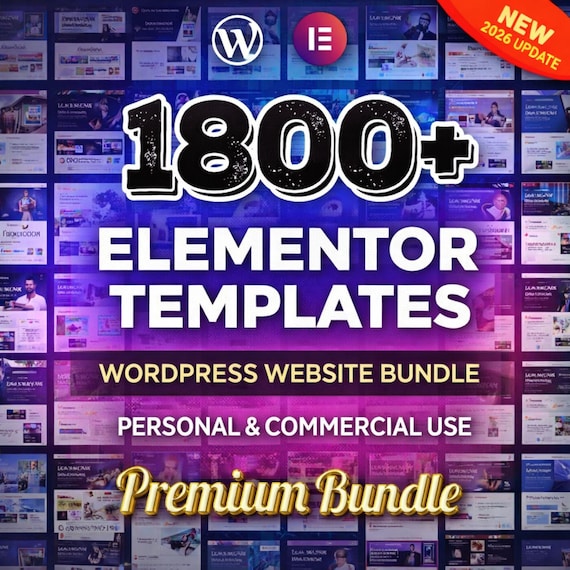 Elementor Templates Bundle 1800+, Elementor Template, Elementor Landing Page, Elementor Ecommerce, WordPress Elementor