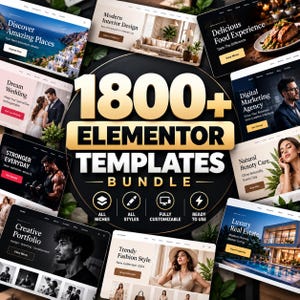Elementor Templates Bundle 1800+, Elementor Template, Elementor Landing Page, Elementor Ecommerce, WordPress Elementor