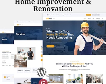 Kit de plantillas Elementor para reformas del hogar / Tema de WordPress para contratistas
