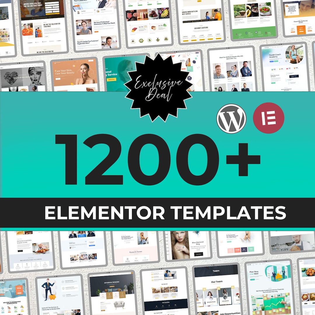 1200+ Elementor Templates Bundle, Wordpress Template, Landing Page - Etsy