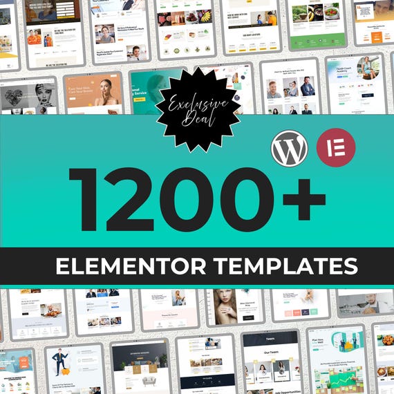 1200+ Elementor templates bundle, WordPress template, Landing page
