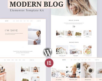 Modern Blog Elementor Template Kit | WordPress Feminine Theme