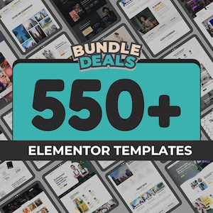 550+ Elementor Templates Bundle | WordPress Website Design Kit, Landing Pages, Business, Portfolio, Ecommerce