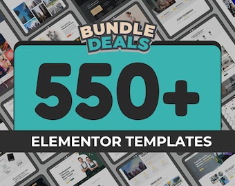 550+ Elementor Templates Bundle | WordPress Website Design Kit, Landing Pages, Business, Portfolio, Ecommerce