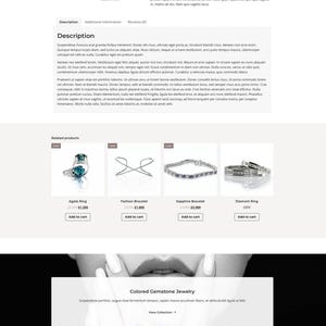 Puede incluir: Pendientes de diamantes azules con una gema en forma de l&aacute;grima. Los pendientes est&aacute;n engarzados en metal plateado y se muestran en un sitio web con otras joyas.