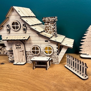 Wichtelhaus, Miniaturen, Baumhaus, Holzhaus, Pflanzenhaus, personalisierbar, Elfen, Feenhaus, Märchenhaus, Zwergen Haus, Tiny Haus