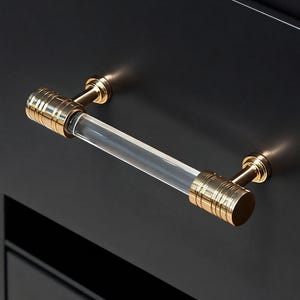 Brass Cabinet Pull: Modern Drawer Handles, Kitchen Drawer Pulls