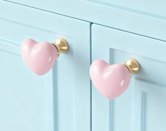 Herzförmige Keramikknöpfe: Niedliche Kinderzimmer Dekor