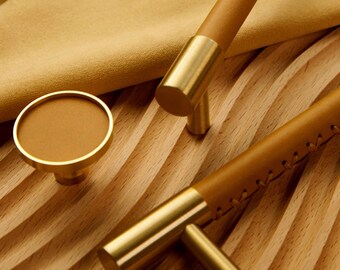 Wardrobe Khaki Knob Pulls: Brass Cabinet Handles, Furniture Door Pulls