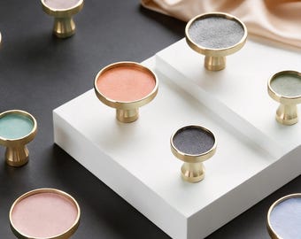 Leather Brass Knob, Colorful Drawer Knobs, Nursery Closet Handles