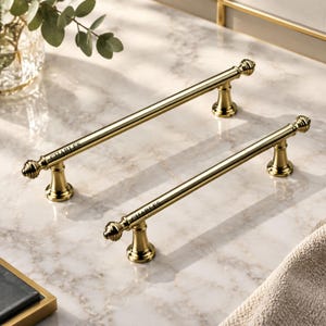 Solid Brass Drawer Pull: Gold Wardrobe Pulls, Knobs for Drawer