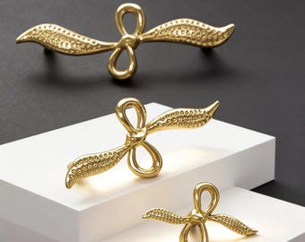 Gold Dresser Handle, Creative Brass Pulls, Elegant Closet Pulls