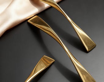 Gold Cupboard Pulls, Brass Drawer Pulls, Dresser Handles