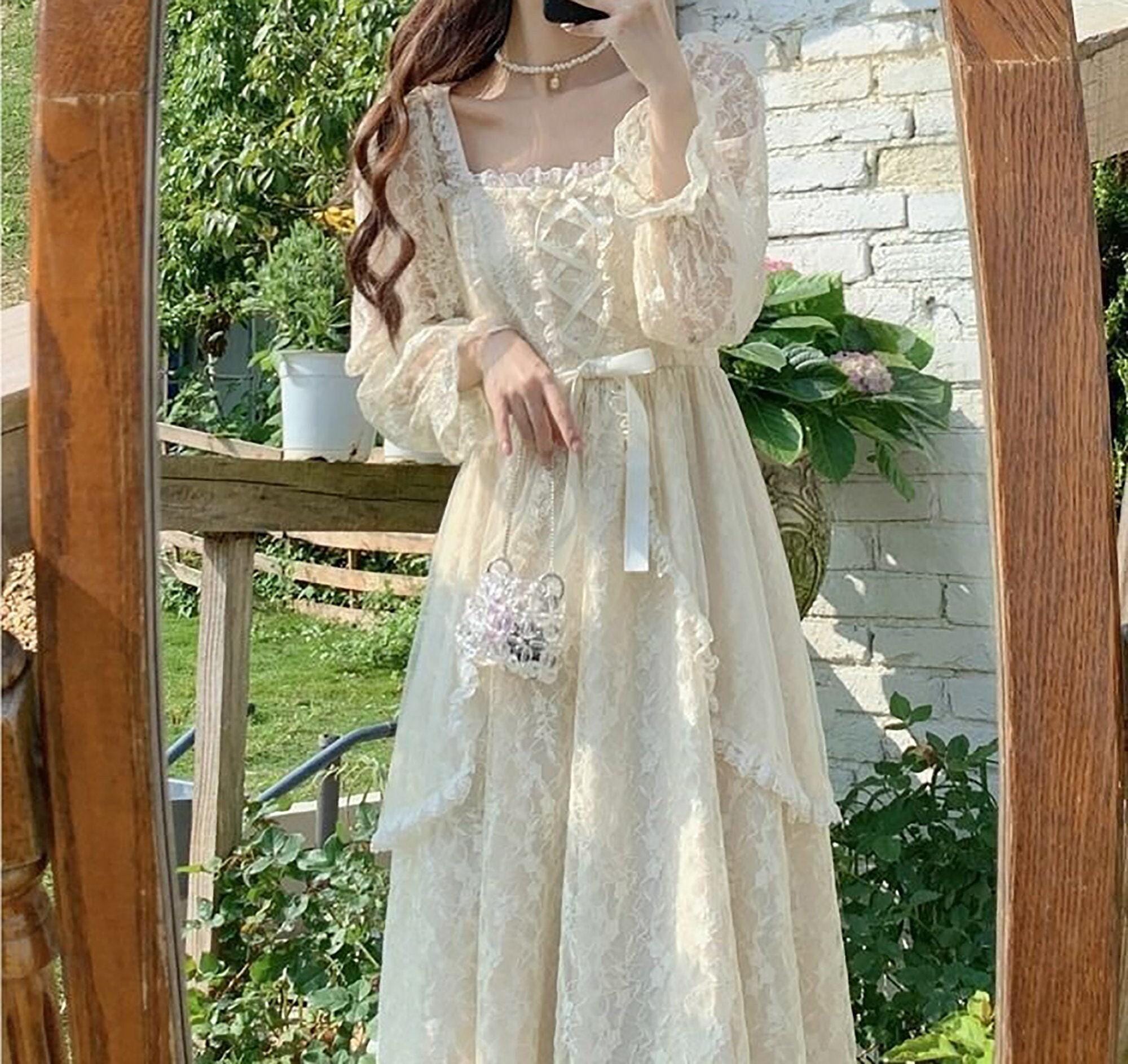 white lace fairy dress Soft Light Blue Tulle Long Formal Dress with Flutter Sleeves –  Dressesforparty