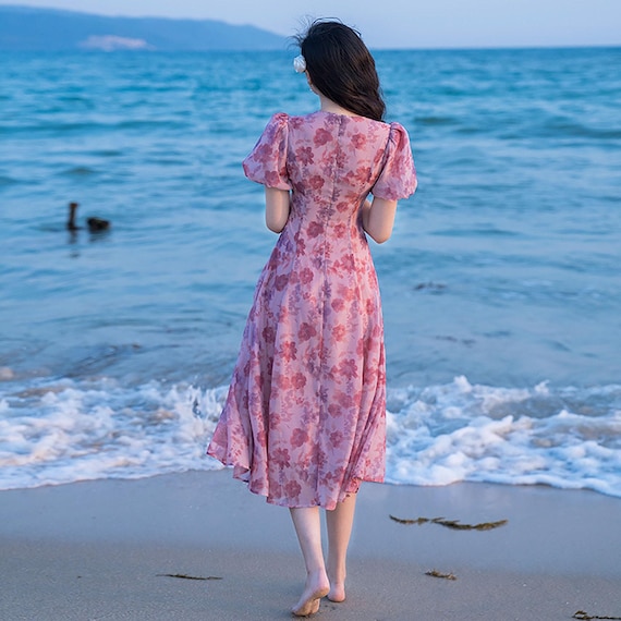 open lace back dress Pink Silk Designer Maxi Dress