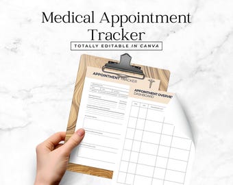 Doctor Visits Log Appointment Notes for Medical Binder Printable Specialist Visits Planner Health Consultation Record Tracker TC1