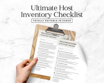 Airbnb Inventory Checklist Template Editable in Canva Rental Property Host Cleaning List Vacation House Superhost Turnover Guide CL4