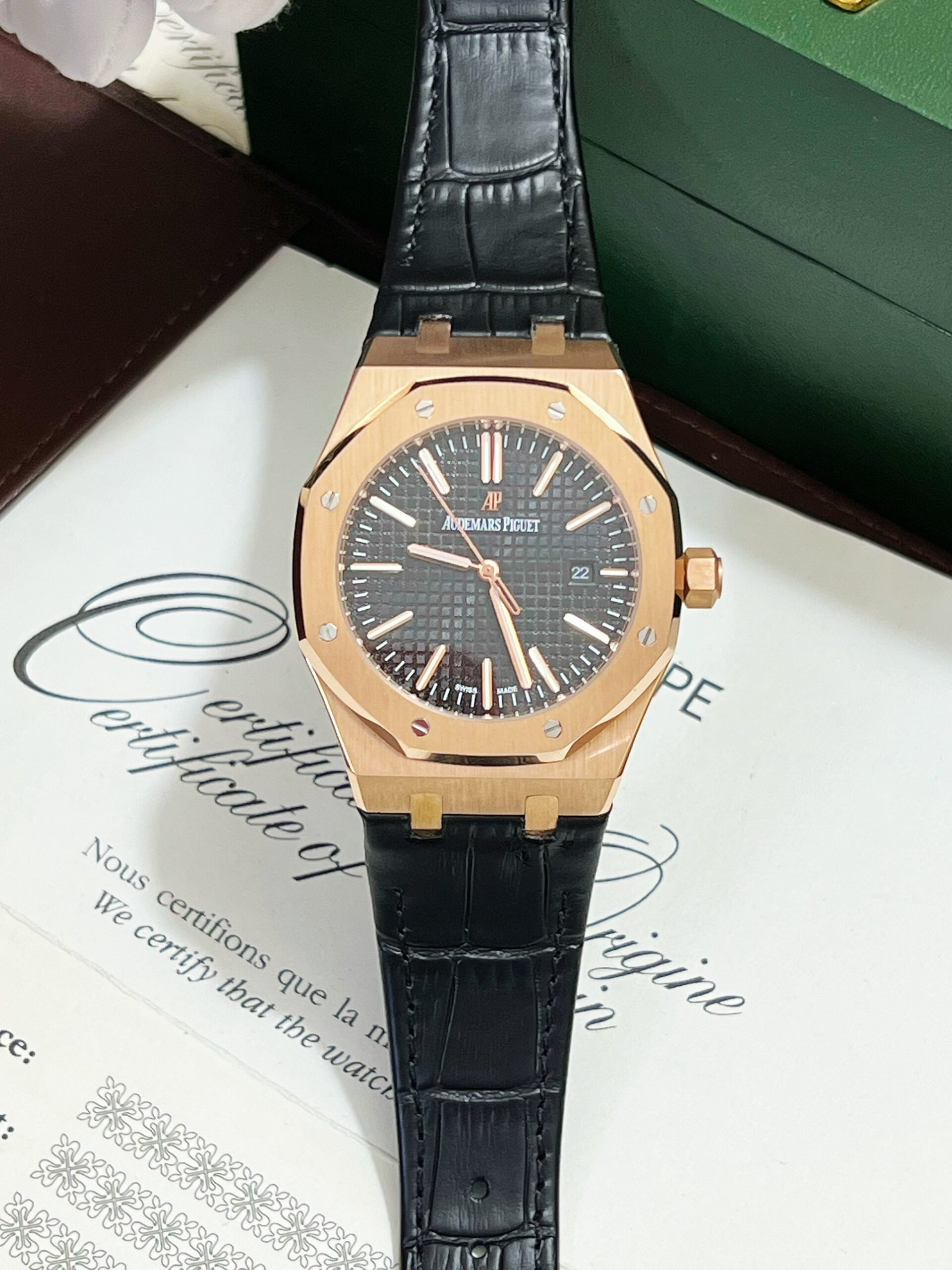 Audemars Piguet Men s Leather Strap Watch 41mm Etsy Canada