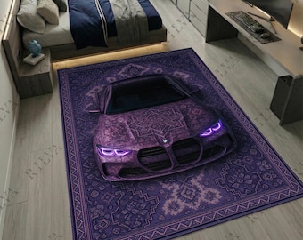 BMW M3 Teppich - Auto Teppich für Schlafzimmer, Gamerzimmer Dekor, Benutzerdefinierter Automobile Teppich