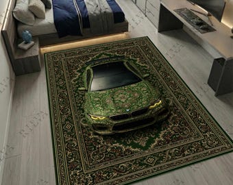 BMW M5 CS - Custom Car Rug – Persian Fusion, Modern Auto Decor