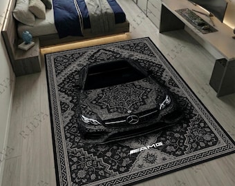 Mercedes E63 Persian Floor Rug – Luxury Car Decor, Custom Auto Inspired Area Rug