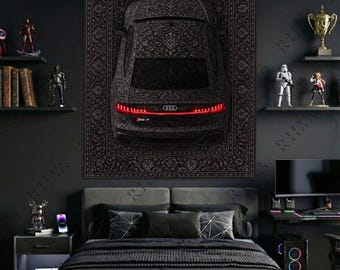 Audi RS 7 Persian Rug Tapestry – Modern Automotive Wall Art