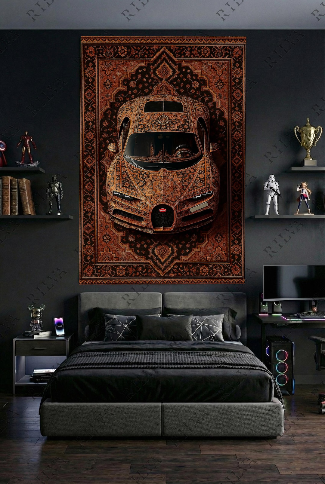 Bugatti Supercar Wall Tapestry – Modern Automotive Art Rug - Etsy