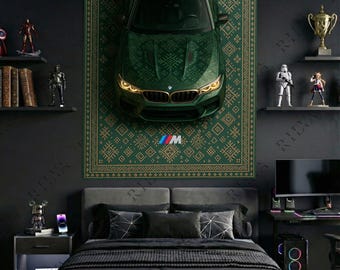 BMW M5 CS Scandinavian Wall Tapestry – Car Art Decor