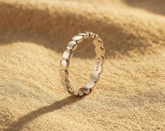 Anillo de eternidad con discos circulares de plata de ley 925