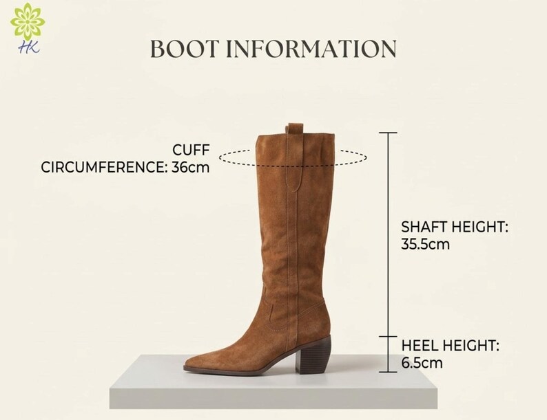 Retro Suede Knee Boots: Western Style, Pointed Toe, Square Heel image 9