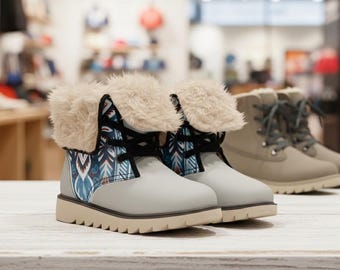 Unisex Snow Boots: Warm Fur Lining - Synthetic Suede, Grippy Sole