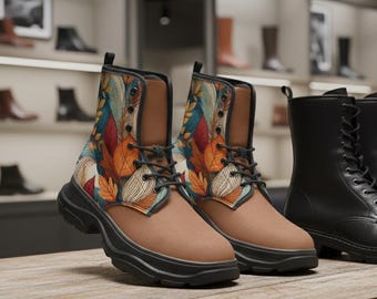 Chunky Boots: Fall Inspired Eco Leather (Unisex, Waterproof, Lightweight)