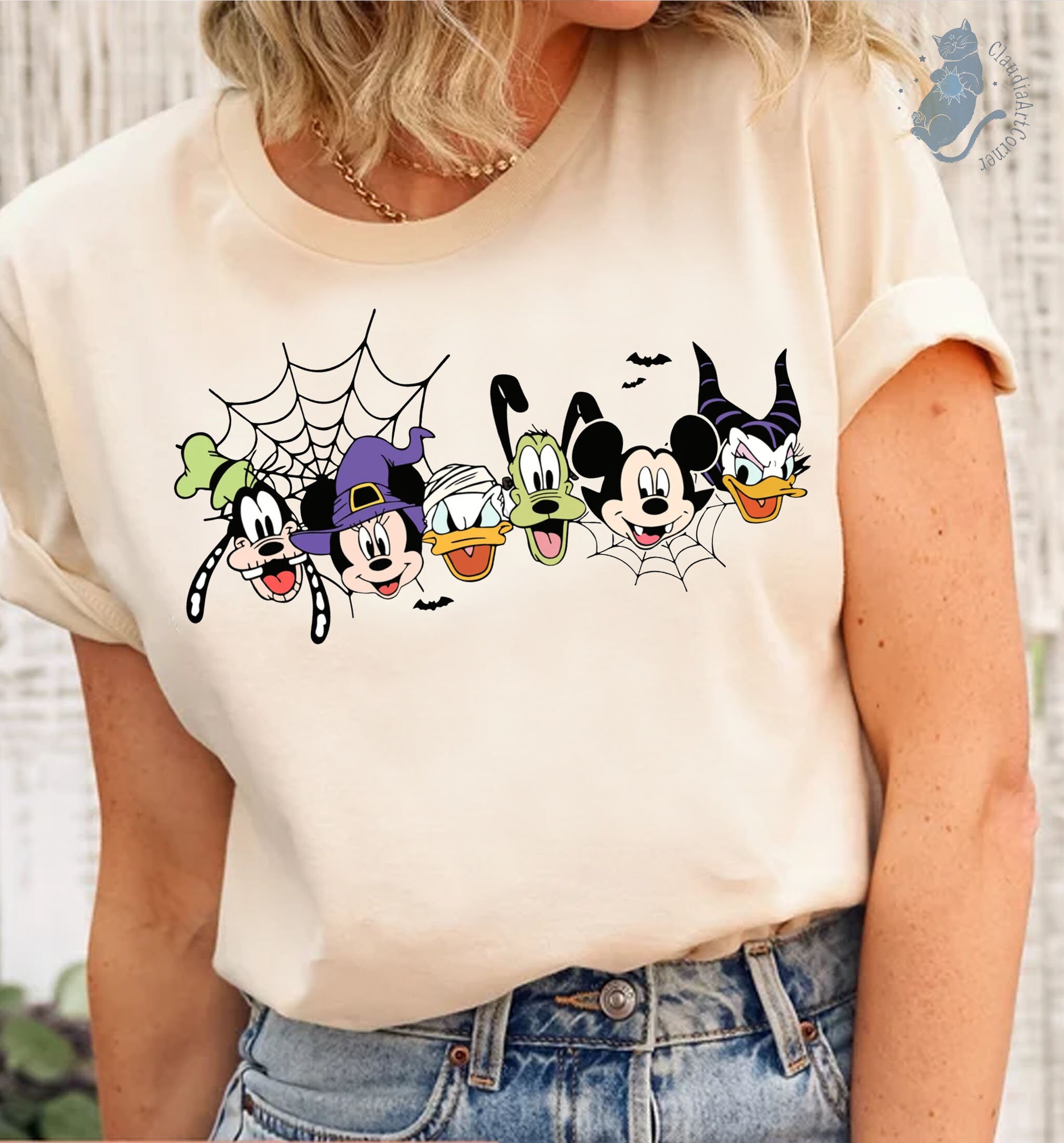 Vintage Disney Halloween Shirt, Mickey and Friends Halloween
