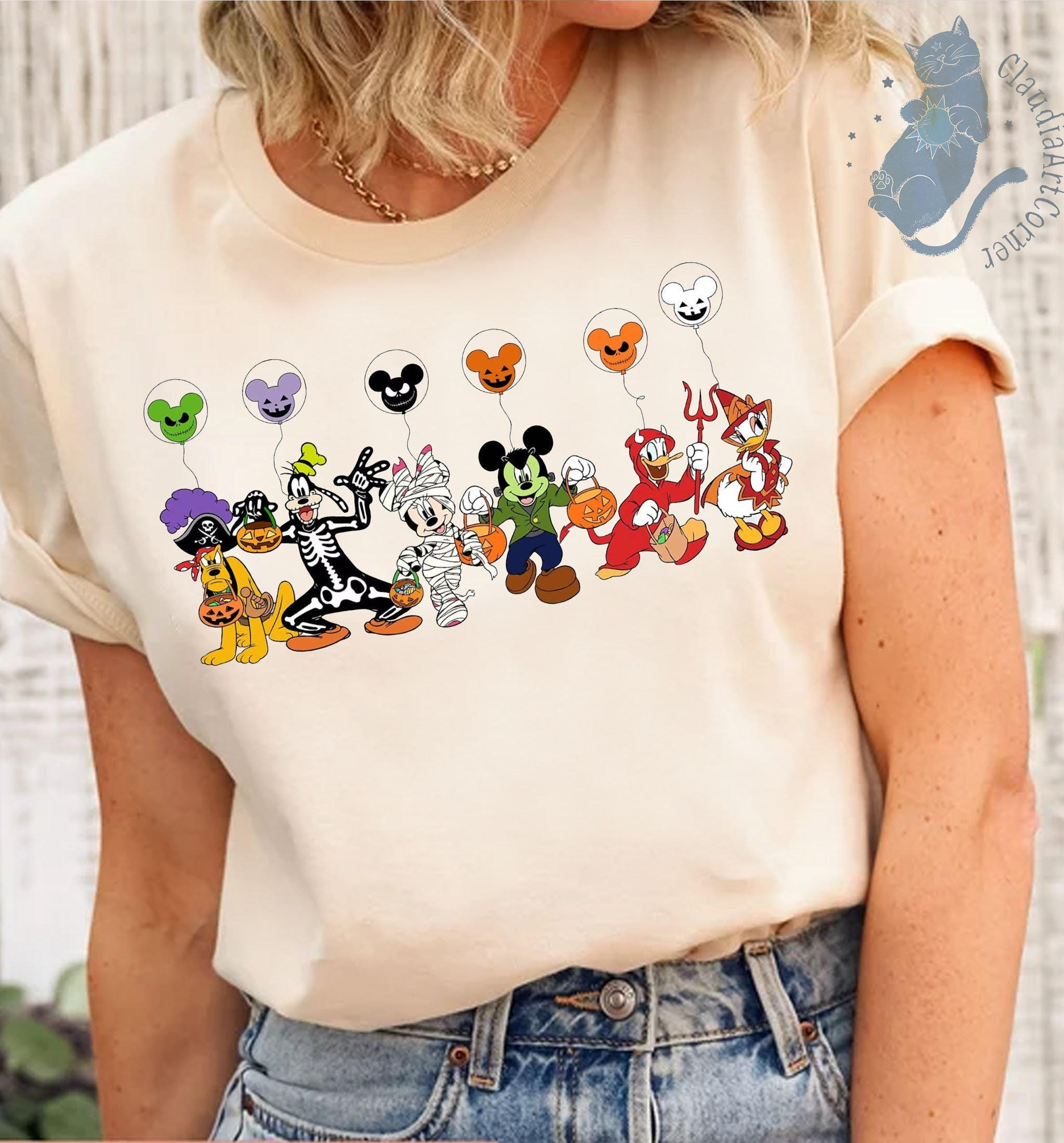 Discover Disney Characters Halloween Tshirt, Disney Halloween Shirt, Mickey and Friends Shirt