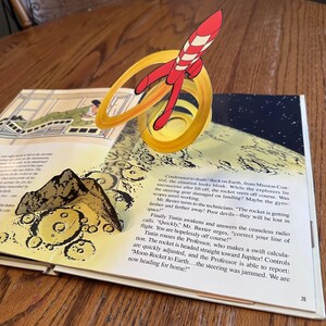 Hergé The Adventures Tintin Explorers on the Moon Pop-Up Book 1992 First Edition immagine 12