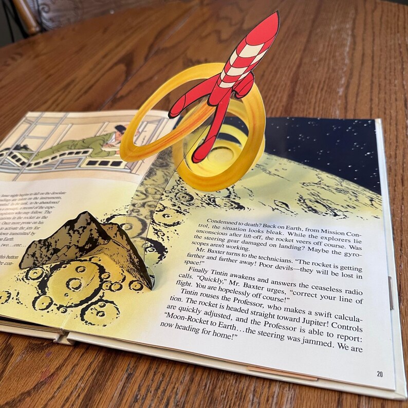 Hergé The Adventures Tintin Explorers on the Moon Pop-Up Book 1992 First Edition immagine 12