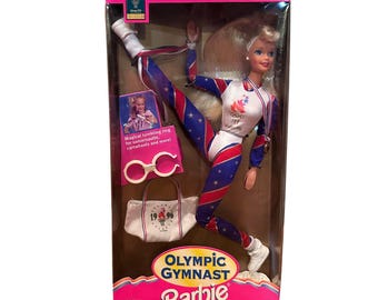 Mattel Olympic Gymnast Barbie 1996 Atlanta Games NIB Red White Blue 15123